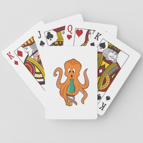 Octopus with BottlePNG Playing Cards