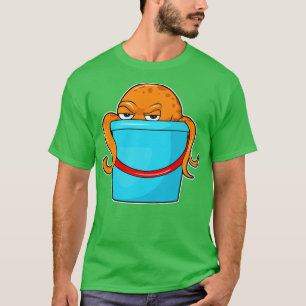 Octopus with Bucket T-Shirt
