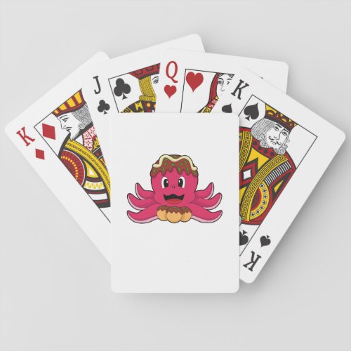 Octopus with Cake Playing Cards