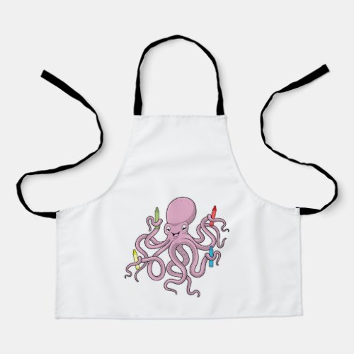 Octopus with Crayon Apron