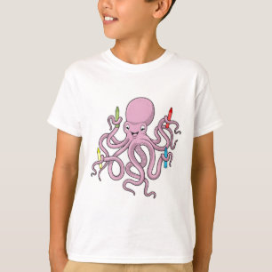 Octopus with Crayon T-Shirt