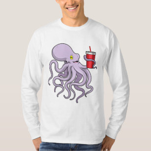 Octopus with Drinking mug T-Shirt
