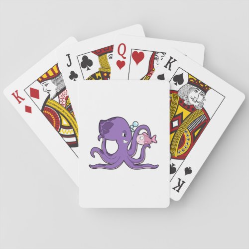 Octopus with FishPNG Playing Cards