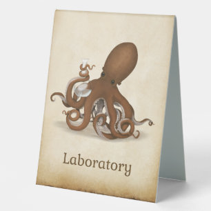 Octopus With Flask Chemistry Science laboratory Table Tent