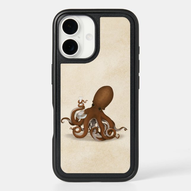 Octopus with Flask Chemistry Science Steampunk Otterbox iPhone Case (Back)