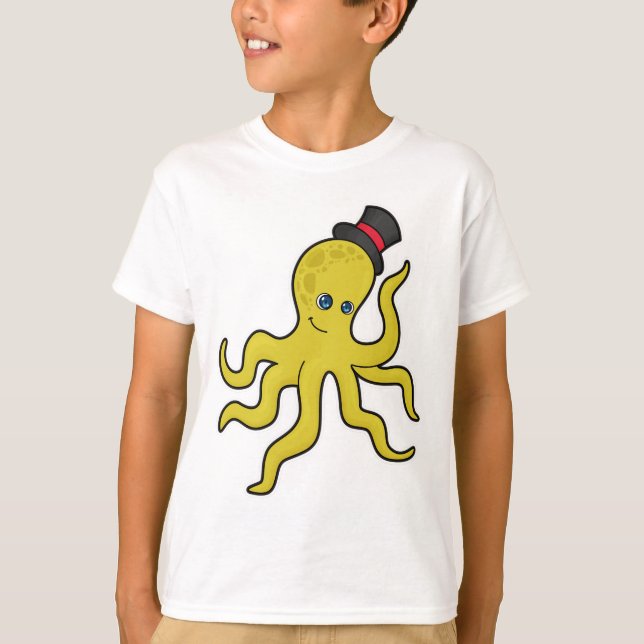 Octopus with Hat T-Shirt (Front)