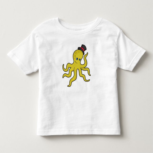 Octopus with Hat Toddler T-shirt (Front)