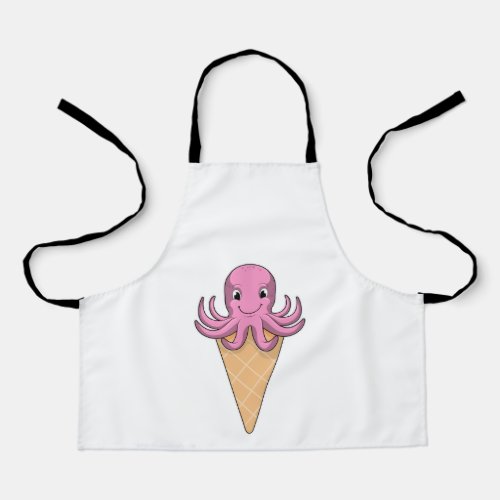 Octopus with Ice cream cone Apron