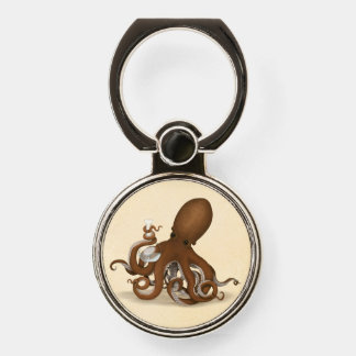 Octopus with Lab Flask Science Chemistry Steampunk Phone Ring Stand