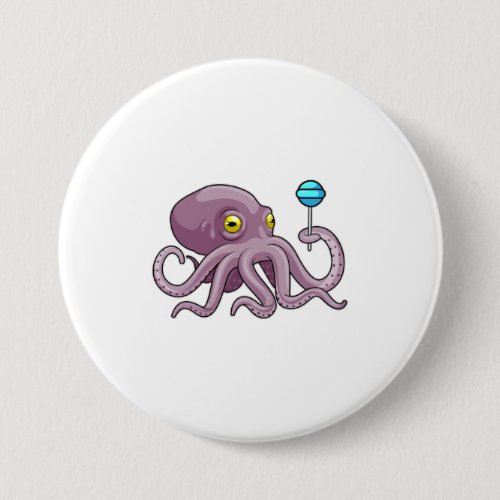 Octopus with Lollipop Button