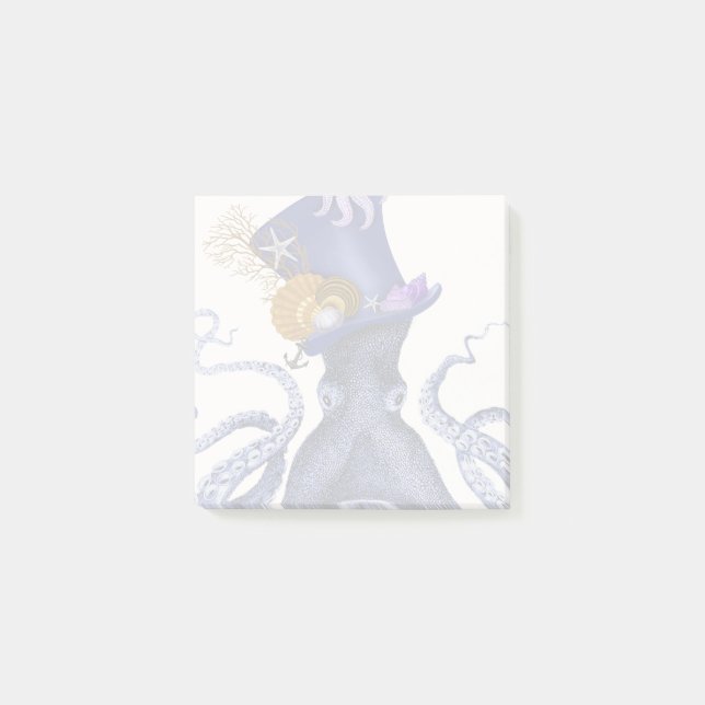 Octopus with Nautical Hat Post-it Notes (Front)