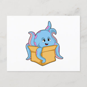 Octopus with Packet.PNG Postcard