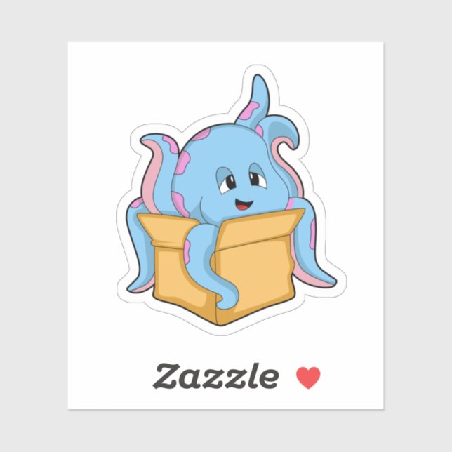 Octopus with Packet.PNG Sticker (Sheet)