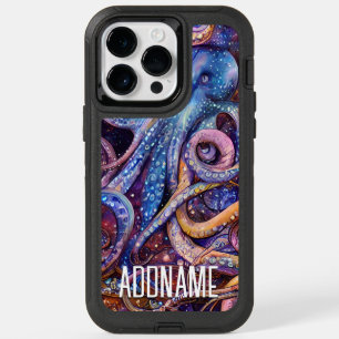 Octopus with Personalized Name Aquatic Life OtterBox iPhone 14 Pro Max Case