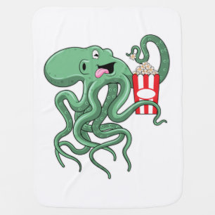 Octopus with Popcorn Baby Blanket