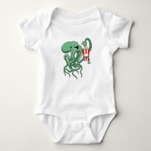 Octopus with Popcorn Baby Bodysuit