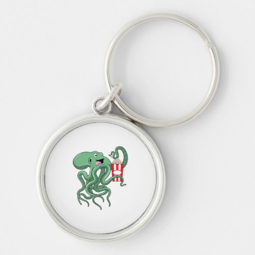 Octopus with Popcorn Keychain