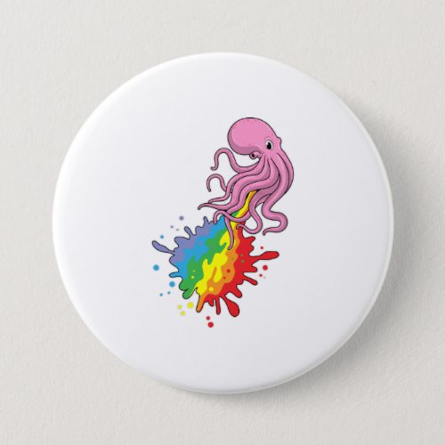 Octopus with Rainbow Button