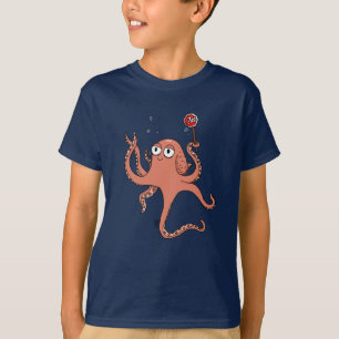 octopus with stop sign T-Shirt