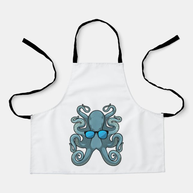 Octopus with Sunglasses Apron (Front)