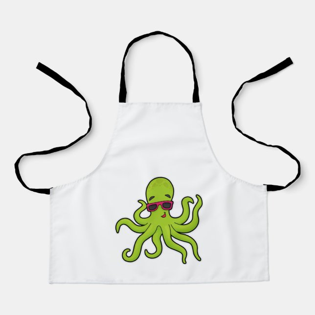 Octopus with Sunglasses Apron (Front)