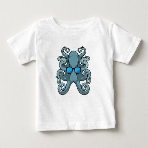 Octopus with Sunglasses Baby T_Shirt