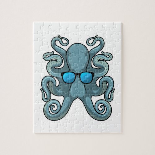 Octopus with Sunglasses Jigsaw Puzzle