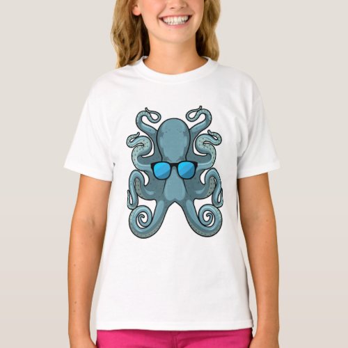 Octopus with Sunglasses T_Shirt