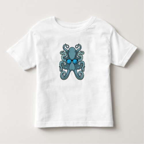 Octopus with Sunglasses Toddler T_shirt