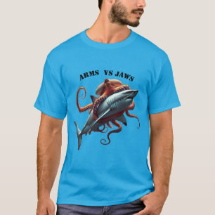 Octopus Wrapped Around a Great White Shark URM T-Shirt