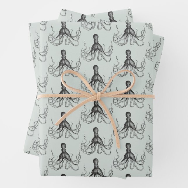 Octopus Wrapping Paper Sheets (In situ)