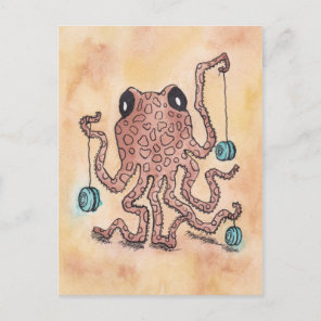 Octopus & Yo-Yo Postcard