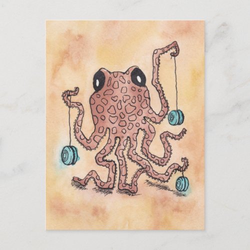 Octopus  Yo_Yo Postcard