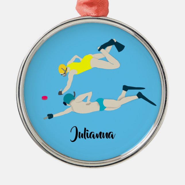 Octopush Metal Ornament (Front)