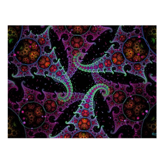 Octopus's Garden Fractal Art Postcard