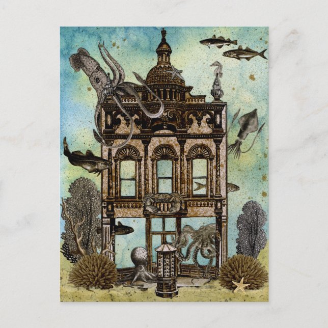 Octopus's House Undersea Postcard (Front)