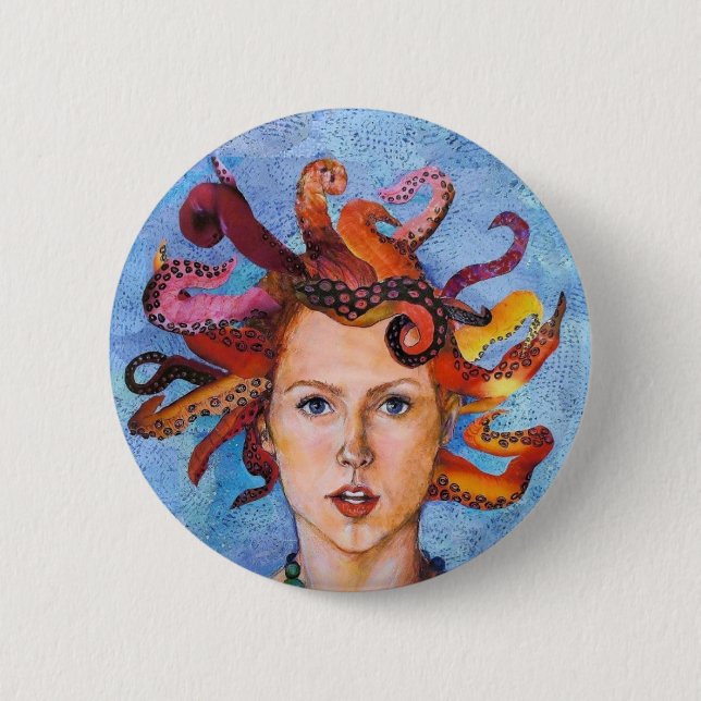 Octupi My Mind Pinback Button (Front)