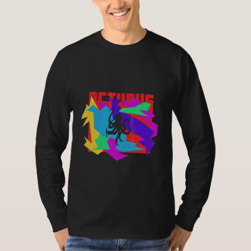 Octupus Animal Mosaik Puzzle T-Shirt