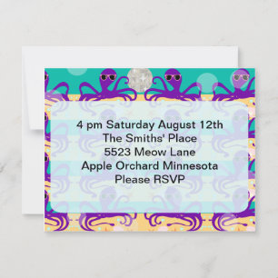 Octupus Octo Party Time Invite