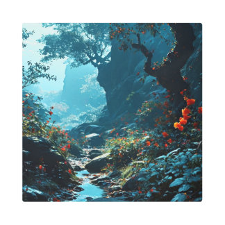 OCTURIA 16X16 Inch Square Metal Wall Art 0030064