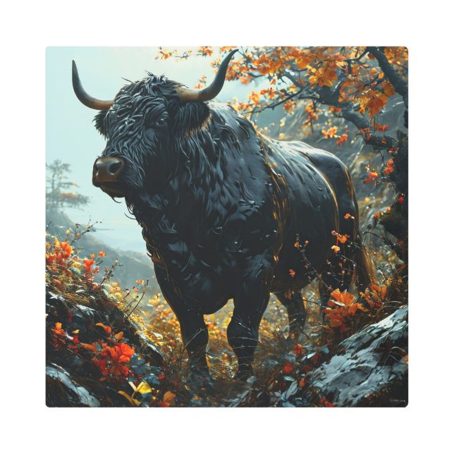 OCTURIA 16X16 Inch Square Metal Wall Art 0030066 (Front)