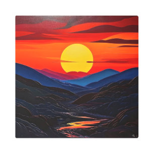 OCTURIA 16X16 Inch Square Metal Wall Art 0030071