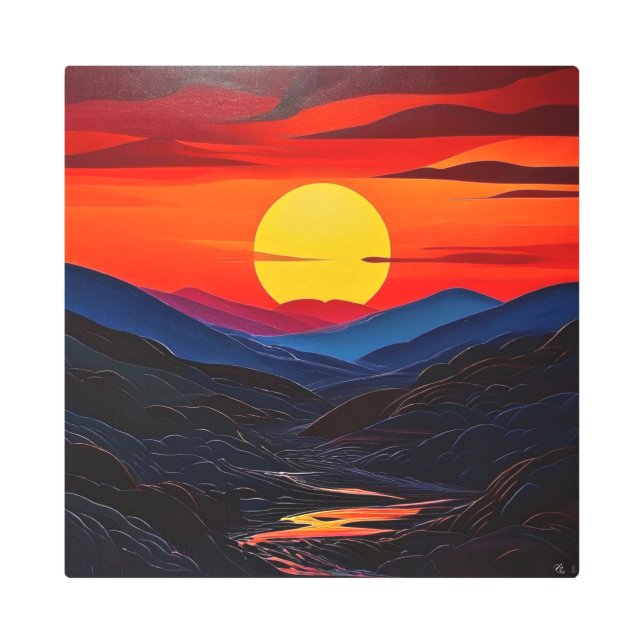 OCTURIA 16X16 Inch Square Metal Wall Art 0030071 (Front)
