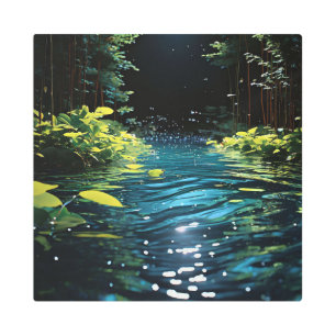 OCTURIA 16X16 Inch Square Metal Wall Art 0030118