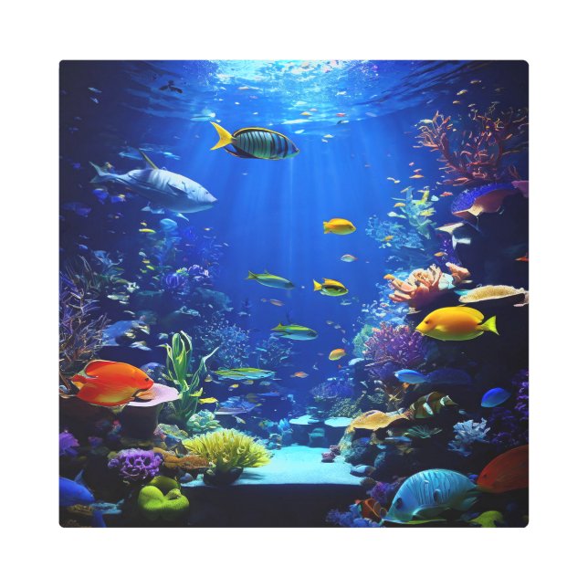OCTURIA 16X16 Inch Square Metal Wall Art 0030121 (Front)