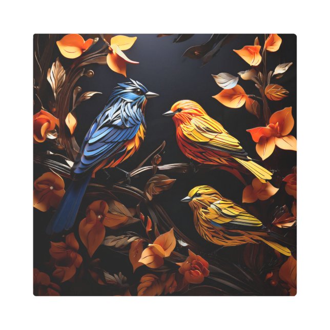 OCTURIA 16X16 Inch Square Metal Wall Art 0030221 (Front)