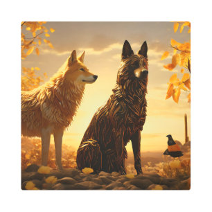 OCTURIA 16X16 Inch Square Metal Wall Art 0030280