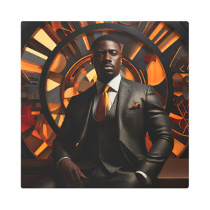 OCTURIA 16X16 Inch Square Metal Wall Art 0030418