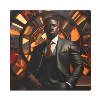 OCTURIA 16X16 Inch Square Metal Wall Art 0030418