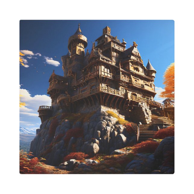 OCTURIA 16X16 Inch Square Metal Wall Art 0030429 (Front)